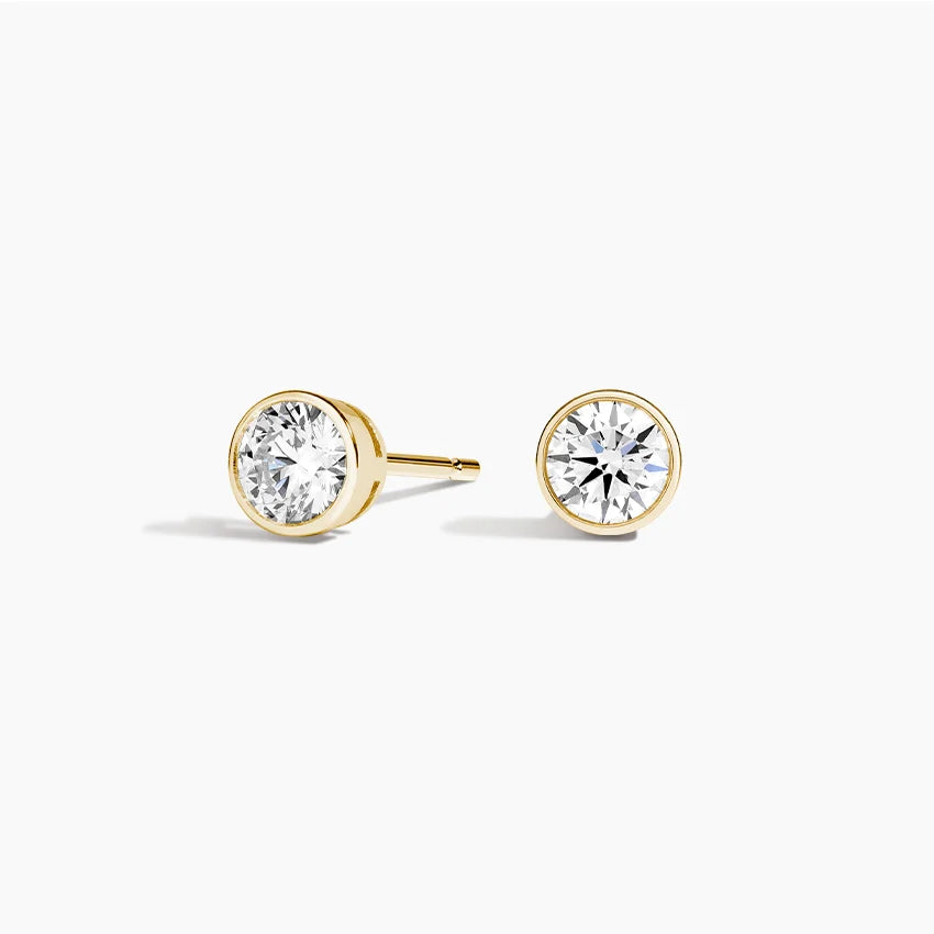 0.50 TCW Round Cut Lab Grown Diamond Earrings - view 4