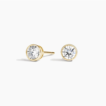 0.50 TCW Round Cut Lab Grown Diamond Earrings - view 4