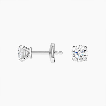 1 TCW Round Cut Lab Grown Diamond Earrings - view 3