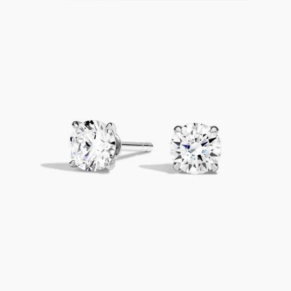 1 TCW Round Cut Lab Grown Diamond Earrings - view 1