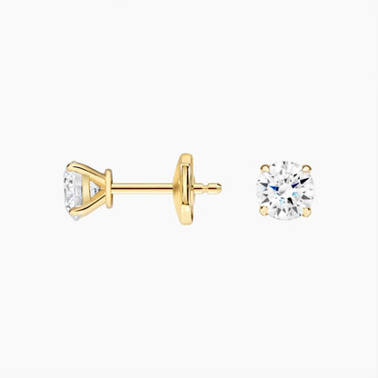 1 TCW Round Cut Lab Grown Diamond Earrings - view 4