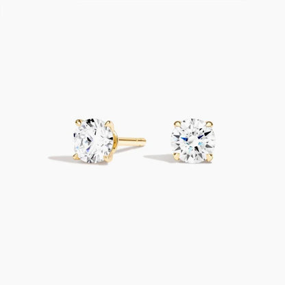 1 TCW Round Cut Lab Grown Diamond Earrings - view 2