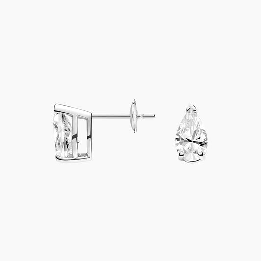 1 TCW Pear Cut Lab Grown Diamond Earrings - view 2