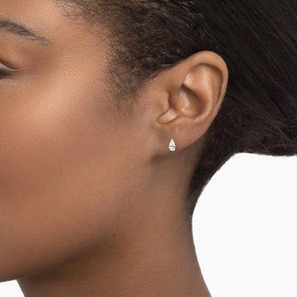 1 TCW Pear Cut Lab Grown Diamond Earrings - view 4