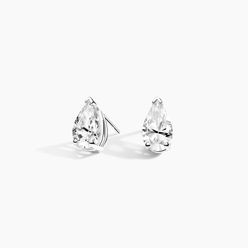 1 TCW Pear Cut Lab Grown Diamond Earrings - view 3