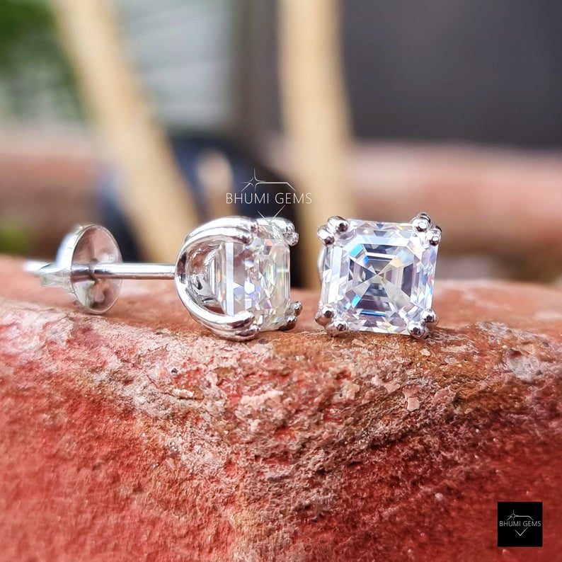 Asscher Cut Earrings