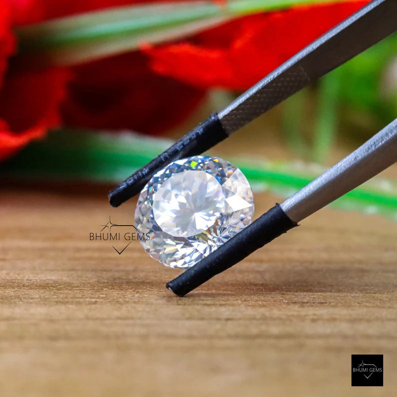 Portuguese Cut Colorless Moissanite Diamonds