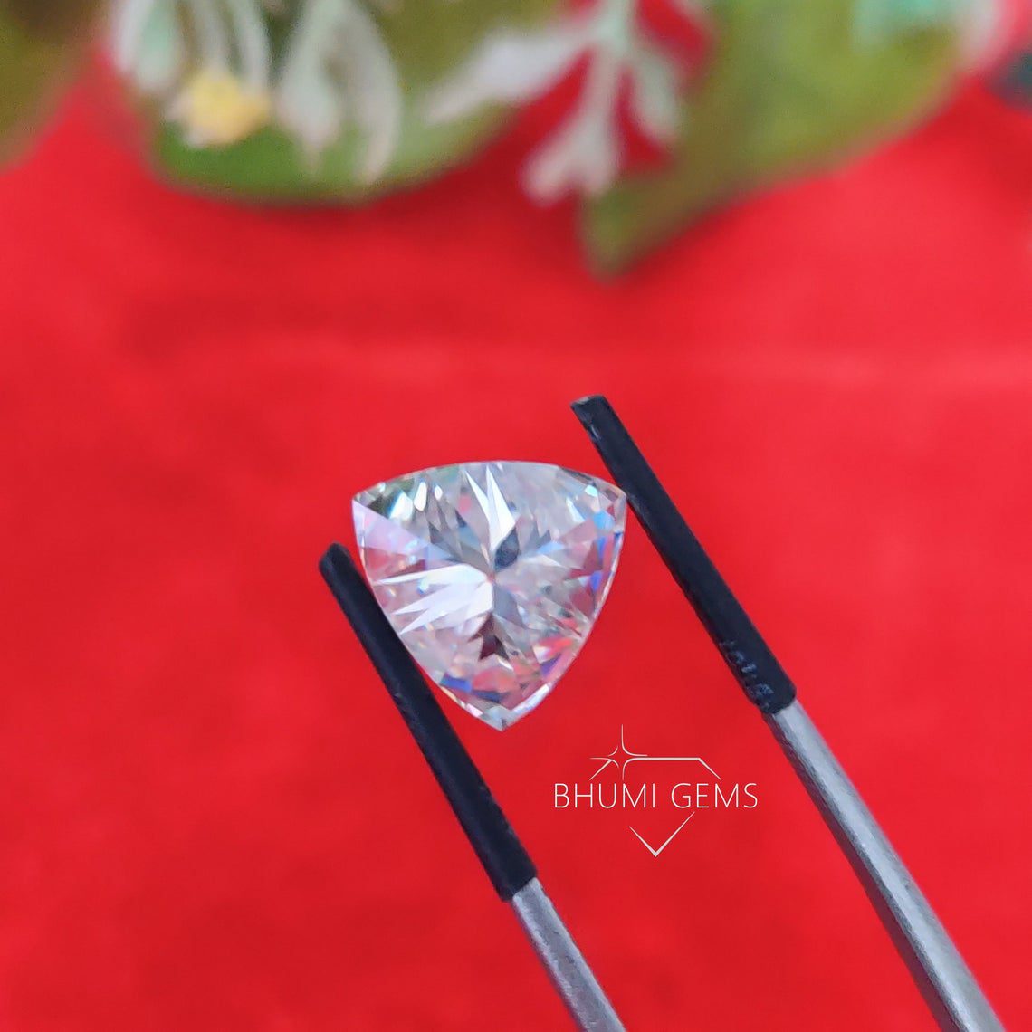 Trillion Cut Colorless Moissanite Loose Diamonds