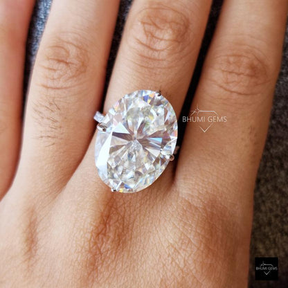Big Oval Moissanite Engagement Ring - view 2