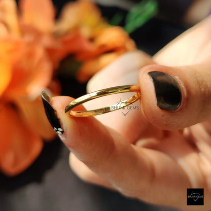 Comfort Fit Solid Gold Band - view 5
