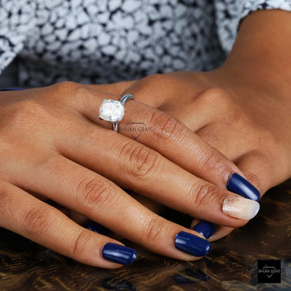 Cushion Moissanite 3 CT Engagement Ring - view 5
