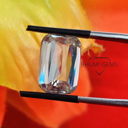 Emerald Criss Cut 2CT-25CT Loose Moissanite Diamond | Gemstone | Fancy Cut | Bhumi Gems | Making Ring, Earrings, Pendant | Genuine Moissanite