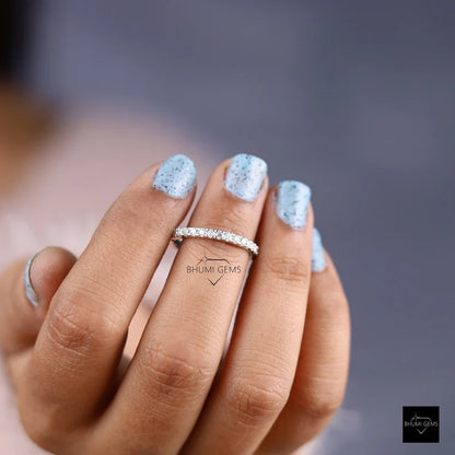 Full Eternity 2 MM Round Moissanite Band - view 2