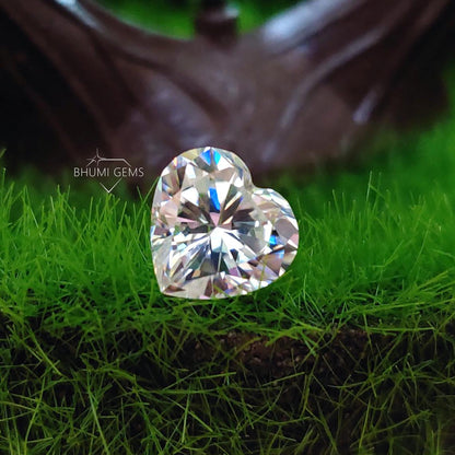 1ct-50ct Heart cut VVSI moissanite diamond | Loose diamond