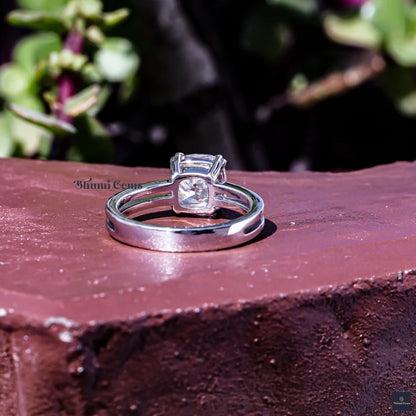 2 CT Cushion Moissanite Engagement Ring - view 2