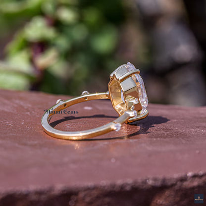 3 CT Dutch Marquise Cut Moissanite Engagement Ring - view 3