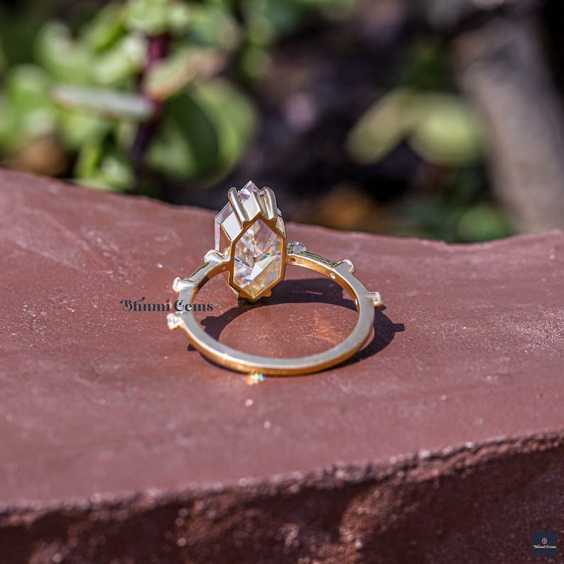 3 CT Dutch Marquise Cut Moissanite Engagement Ring - view 6