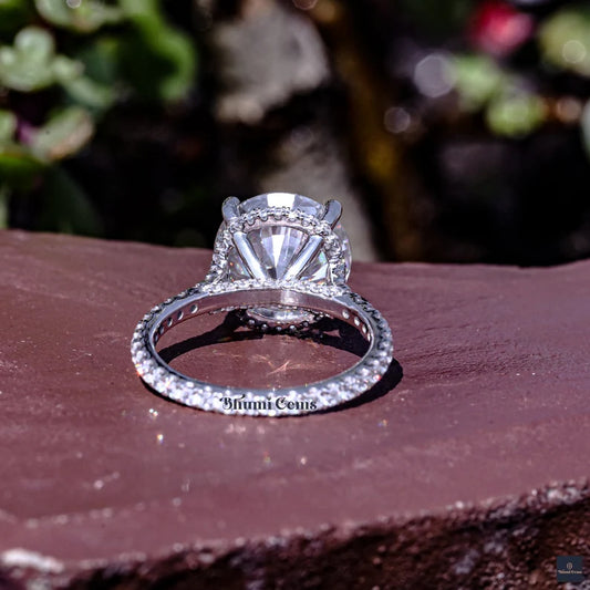 5 CT Round Moissanite Engagement Ring - view 2