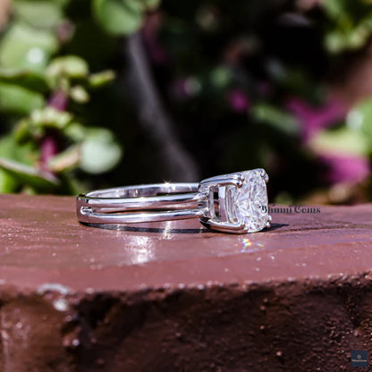 2 CT Cushion Moissanite Engagement Ring - view 6