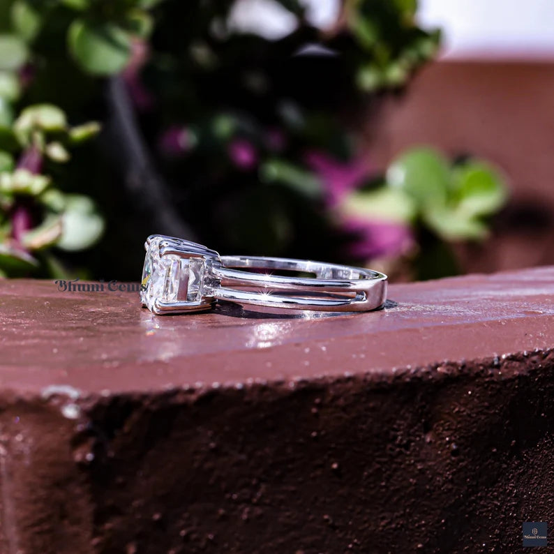 2 CT Cushion Moissanite Engagement Ring - view 5