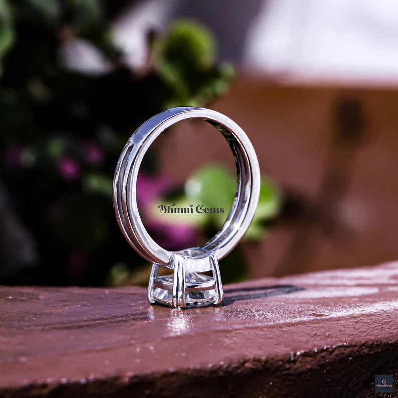 2 CT Cushion Moissanite Engagement Ring - view 4
