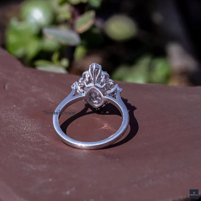 Vintage 1 CT Marquise Cut Moissanite Engagement Ring - view 3