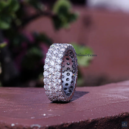 2.5MM Round Moissanite Wedding Band - view 2