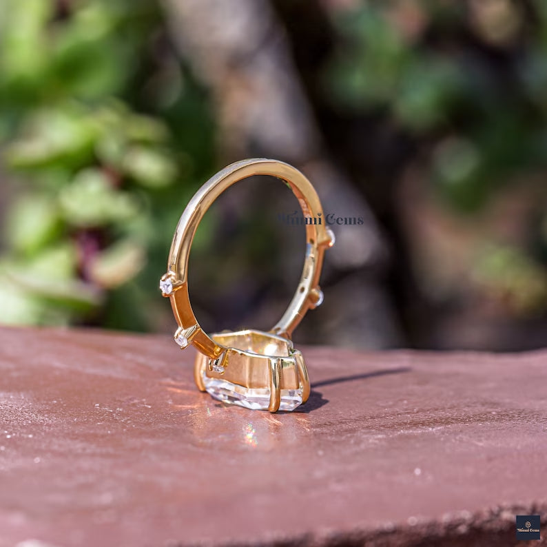 3 CT Dutch Marquise Cut Moissanite Engagement Ring - view 4