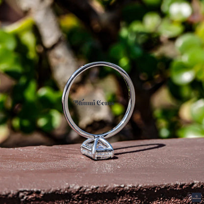 2 CT Emerald Cut Moissanite Engagement Ring - view 2