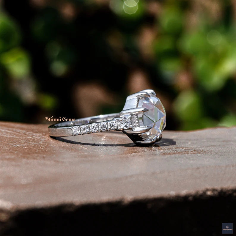 Vintage Moissanite Engagement Ring - view 5