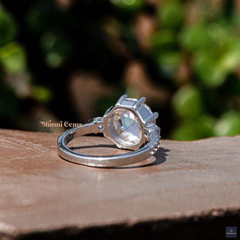 Vintage Moissanite Engagement Ring - view 4