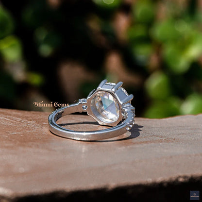 Vintage Moissanite Engagement Ring - view 4
