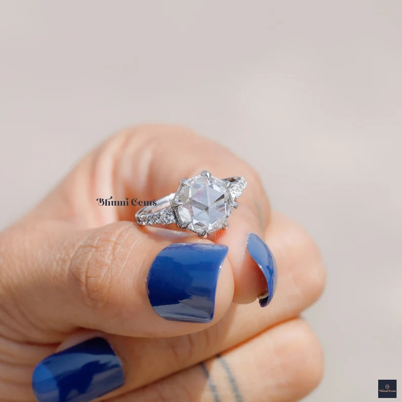 Vintage Moissanite Engagement Ring - view 3