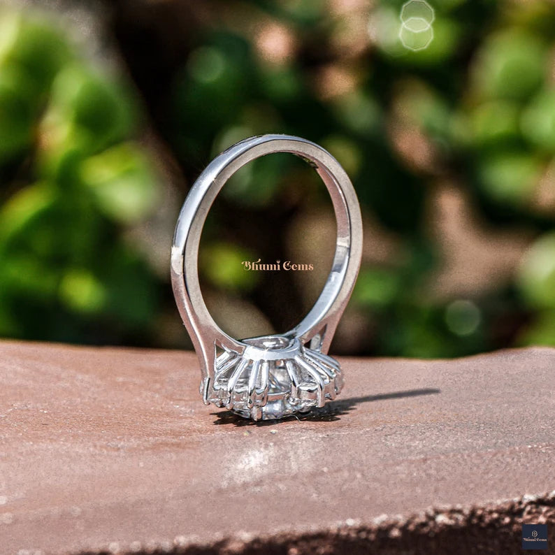 Round Moissanite Engagement Ring 1 CT Round Diamond - view 6