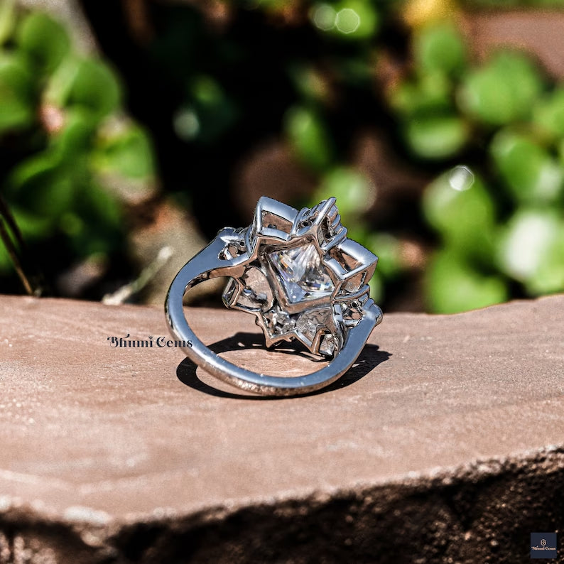 Art Deco Moissanite Engagement Ring - view 5