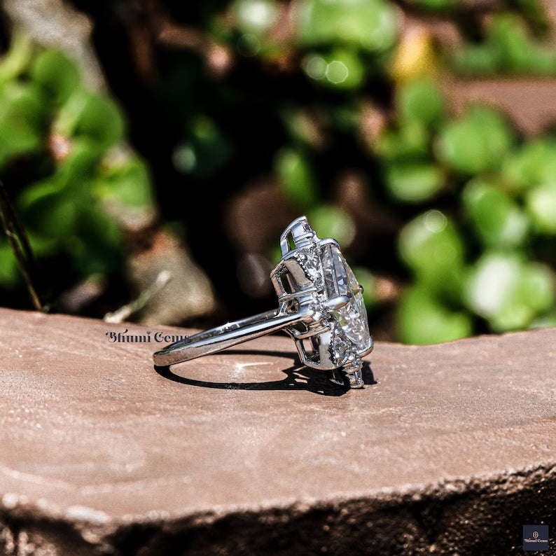 Art Deco Moissanite Engagement Ring - view 4