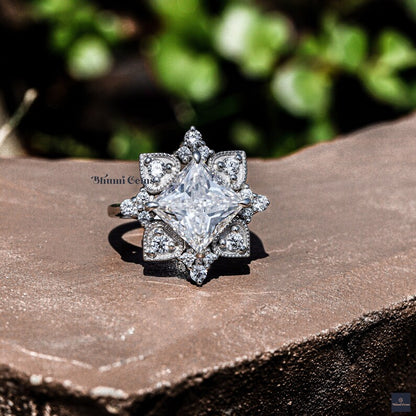 Shine Bright with the Stunning Art Deco Moissanite Engagement Ring