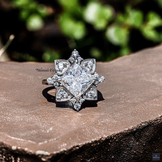 Shine Bright with the Stunning Art Deco Moissanite Engagement Ring