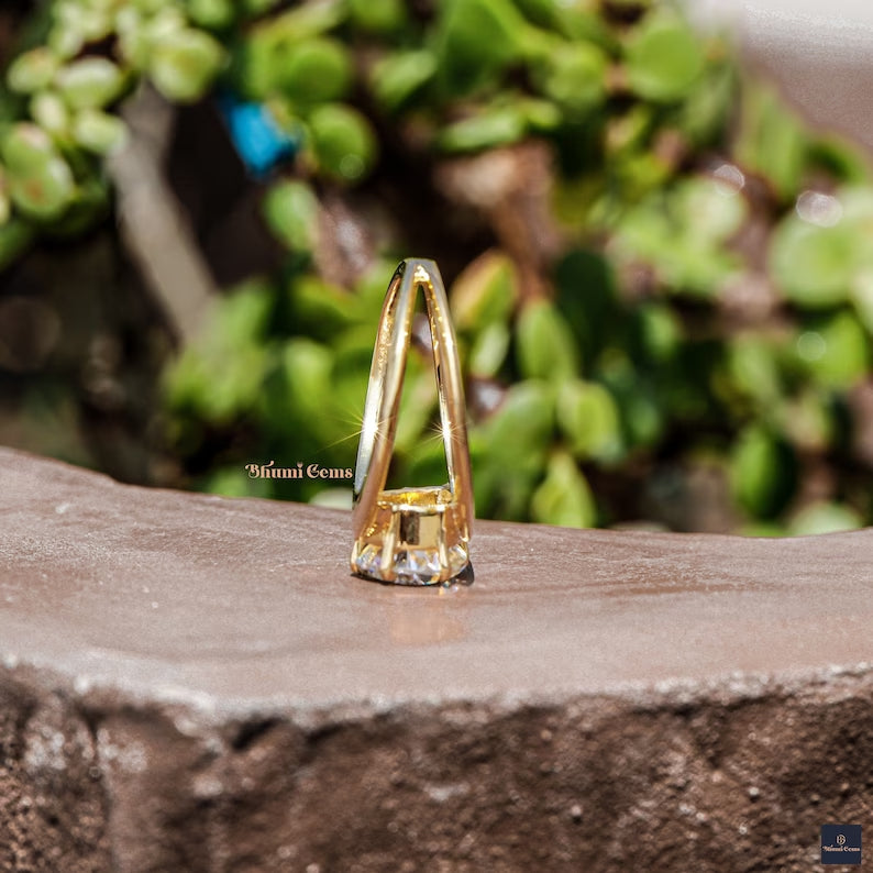 3 CT Pear Shaped Moissanite Engagement Ring - view 4