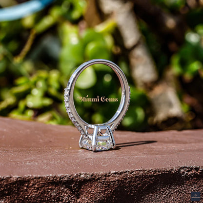 2 CT Cushion Moissanite Solitaire Engagement Ring - view 2