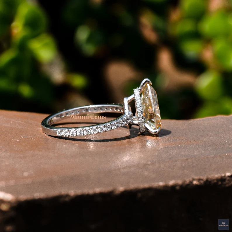 Pear Moissanite Engagement Ring - view 6
