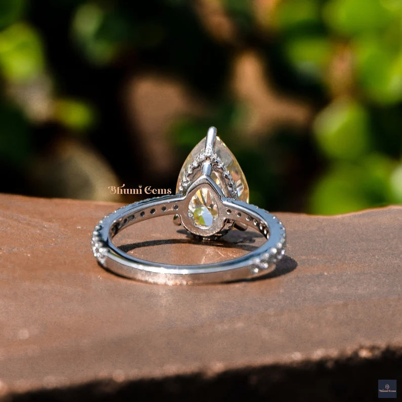 Pear Moissanite Engagement Ring - view 5