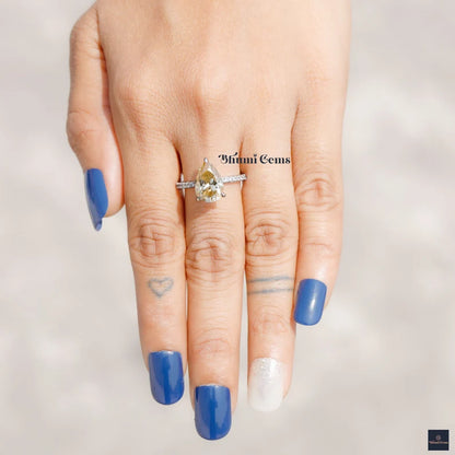 Pear Moissanite Engagement Ring - view 4