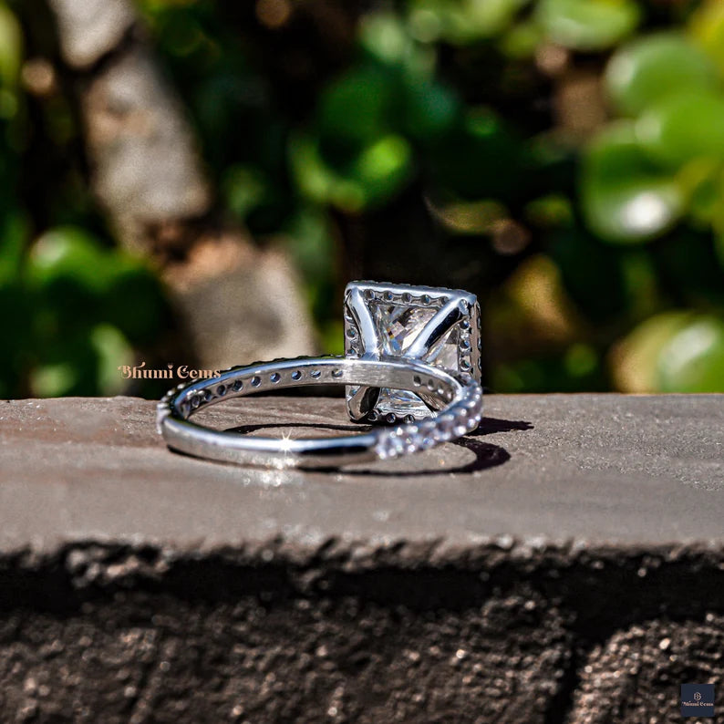 Princess Moissanite Engagement Ring 2 CT Princess Diamond - view 5