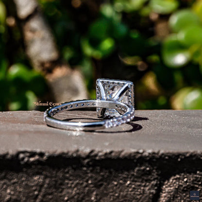 Princess Moissanite Engagement Ring 2 CT Princess Diamond - view 5