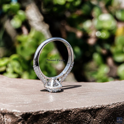 Moissanite Engagement Ring 1 CT Round Diamond - view 3
