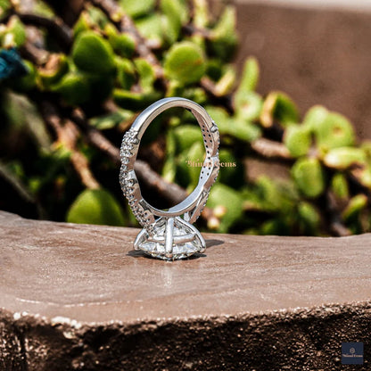 Round Moissanite Solitaire Ring - view 4
