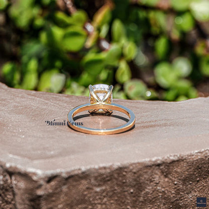 3 CT Elongated Cushion Cut Moissanite Engagement Ring - view 3