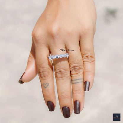 6 Stone Round Moissanite Ring - view 3