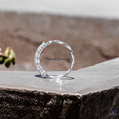 6 Stone Round Moissanite Ring - view 2